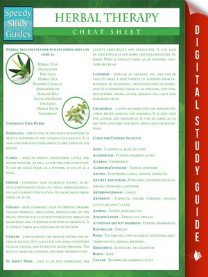 cover image of Herbal Therapy Cheat Sheet